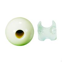 Billiards Cue Ball with Hole Billiard Rod Stroke Exerciser Stable Improve Hitting Level Aiming Small for Snooker white