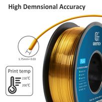 Geeetech  3D Printer Silk PLA Filament 1KG Spool 1.75mm  Silk PLA Filament 3D Printing Material Degradable Eco brown