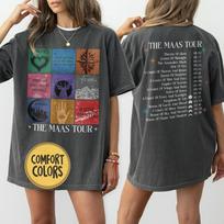Unisex Sarah J Maas Eras Tour Comfort TShirt The Mass Tour Acotar Crescent City Merch Throne Of Glass Merch Y2K Top Streetwear S gray