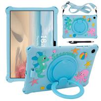 Funda Para For Samsung Tab A9 Plus Soft Rotating Stand Case A9+ SM-X210N/X216B 11inch Cartoon Protective Cover A9 Plus 11inch 2023 blue