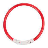 LED šunų antkaklis, įkraunamas šviečiantis USB įkraunamas šuniukas, šviečiantis antkaklis, skirtas lauke 35cm raudona