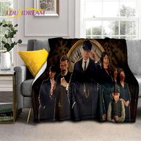 2025 m. Naujas Tommy Shelby P-Peaky B-Blinders minkštas pledas, minkštas pledas namams, miegamajam, lovai, sofai, iškylai, kelionėms, dangalas, dovana 75x90cm gray