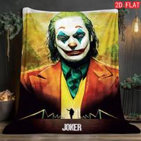 Joker Stylish Portrait Fleece Blanket Soft Lightweight Cozy Throw for Living Room Bedroom Sofa Home Decor 75x90cm white