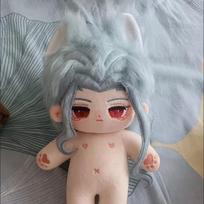 20CM Genshin Impact II Dottore Plush Toys Ear Cute The Doctor Stuffed Doll Pillow Birthday Holiday Gifts Toys Room Decoration mėlyna