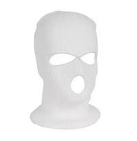 Knitted Full Face Cover Three Hole Design Soft Stretchable Winter Outdoor Sports Balaclava Mask for Men Women Unisex One Size balta