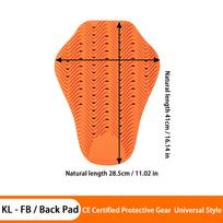 Motorcycle Armor Jacket Insert Back Protector Motocross Cycling Back Pad Moto Racing Back Guard Protective Gear CE Certified oranžinė
