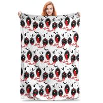 Flannel Throw Blanket Malice Mizer Rock Band -Mana Sama Warm Plush Blankets Soft Bedspread for Bed Living room Home Travel Sofa Size: 75*100cm, Weight: 230 GSM black