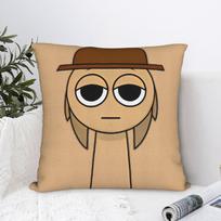 Tunner Sprunki Pillowcase Polyester Cushion Cover Gift Cartoon Game Pillow Case Cover Chair Square 40*40cm 40X40CM beige