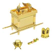 Israeli Cabinet Display Mini Ark of the Covenant Replicas Gold Tabernacle Model 55KF beige