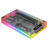 GAMINJA P58 RGB Charging Base For PS5 Cooling Stand Dual-Controller Charging Station Dual-Controller Charger For PS5 Accessories black