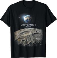 Artemis 2026 American Rocket Launch to The Moon T-Shirt M gray