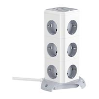 Vertikalus ilgintuvas BlitzWolf BW-EC3, 12 lizdų, 2x USB-A, 2x USB-C, 1.8m