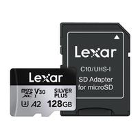 Atminties kortelė Lexar High-Performance Silver Plus microSDXC 128GB + SD adapteris