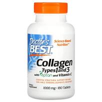 Collagen Types 1 and 3 with Peptan and Vitamin C, 1000mg - 180 tabs - Doctor's Best