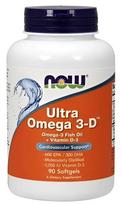 Ultra Omega 3-D with Vitamin D-3 - 90 softgels - NOW Foods