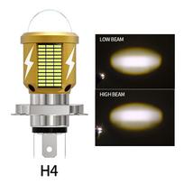 H4 LED Motociklo Priekinės Lempos Lemputė BA20D Led Moto Šviesa Aukštas Mažas Šviesos Pluoštas Balta Geltona Lempa Canbus Skirta Yamaha Kawasaki Suzuki H4 balta
