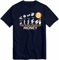 The Evolution Of Money Funny Bitcoin Tees Crypto Coin Cryptocurrency T Shirts M black