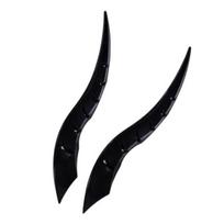 Yousheng 1 Pair Car Dragon Horn Decoration Personalized Vehicle Modifications 3D Horns Sticker Ornament for SUV Sedan Hatchback C black