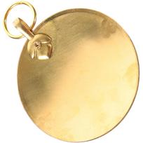 Vario apvalus veidrodis Kabantis Bagua durys Kinų sienos ornamentas Mažas veidrodis Dekoratyviniai veidrodžiai Vintažinis žalvarinis veidrodis 7.3x6.5cm beige