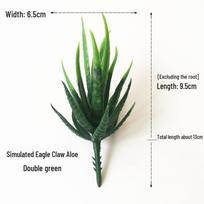 Plastic Mini Aloe Vera Succulent Fake Plant Table Decoration Ornament black