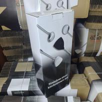 Auksinis nerūdijančio plieno indų rinkinys: Wok mentelė, Mentelė, Šaukštas sriubai. 201 Seven-Piece Set beige
