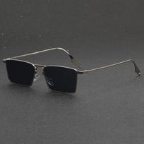 Men's Simple Fashion Trendy Men's Glasses European and American Fashion Retro Hong Kong Trend Style Suitable for Men and Women sidabro pilka spalva