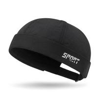 Hip Hop Brimless Docker Cap Quick-drying Skullcap Fashion Melon Beanie Cap  for Men Women juoda