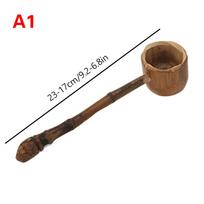 Kinų stiliaus bambukinis medinis arbatos samtis ilga rankena vandens samtis arbatos ceremonijos įrankiai arbatos indai stalo dekoracija virtuvės įrankis A1 brown