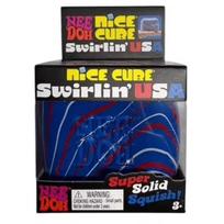 Needoh Nice Cube Swirlin’ JAV riboto leidimo Sensorinis Streso Malšinimo Minkštas Kubas Anti-Nerimo Suspaudžiamas Objektas Dėmesio sutrikimui (ADHD) Population 1pcs gray