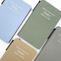 A6 Student Planner with Pen - Compact Pocket Diary and Fresh Notepad for Girls A6 with Pen Blue 1pc gray