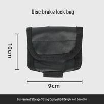 Aluminum Alloy Handlebar Phone Mount with Lockable Phone Pocket and Disc Brake Lock Bag for Outdoor Sports black