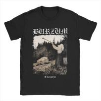 Burzum Pūsk trimitą Vyriški medvilniniai nuostabūs marškinėliai Apvalia iškirpte Trumpomis rankovėmis Drabužiai Vasara S juoda
