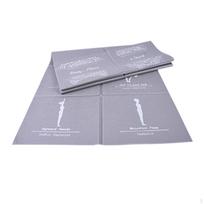 Compact Pilates Mat Waterproof with Carry Bag Elastic Fitness for Home Gym Travel pilka spalva
