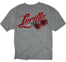 The Walking Dead Negan GRAY Lucille Barbed Bat T-shirt Official Licensed -NEW Unisex T-Shirt S gray