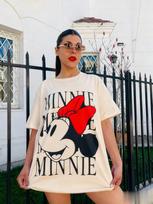 Summer New Vintage Disney Minnie Mouse Graphic Tshirt Women Streetwear Loose Short Sleeve Tee Oversized Casual Cotton Y2k Tops S gray
