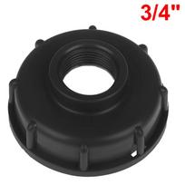 High-Quality IBC Tank Fittings S60X6 Coarse Threaded Cap with Adaptor Connector for 1/2 3/4 1 Sizes black