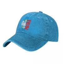 Polska Eagle Embroidered Washed Cotton Baseball Cap Classic Black with Polish Symbolism  Vintage Finish gray
