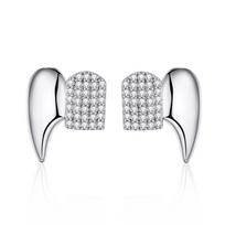 Glossy Finish Teeth Grillz Caps Copper Teeth Jewelry Fashion Halloween Fashion Dental Set  Cosplay sidabras