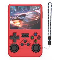 Silicone Protective Case For R36S Handheld Game Console, 360° Full Cover Shockproof & Anti-Scratch Skin Game Accessories raudona