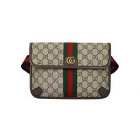GUCCI Canvas With Leather Sling Bag One Shoulder Crossbody Fanny Pack Small Women's Brown/Ebony 752597-FACFW-8920-1 One Size 3 gray