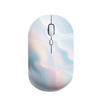 HP Belaidė pelė Tylus biuro namų pelės nešiojamojo kompiuterio Belaidė dviejų režimų „Bluetooth“ pelė USB „Plug and Play“ Įkraunama „Galaxy Flow“ rožinė/mėlyna