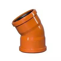 Lauko nuotekų dviguba alkūnė MAGNAPLAST PVC KG, DN 110/30°