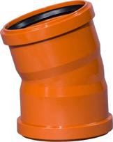 Lauko nuotekų dviguba alkūnė MAGNAPLAST PVC KG, DN 110/15°