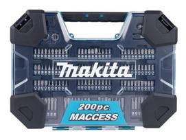 Grąžtų ir sukimo antgalių komplektas MAKITA MACCESS, 200 vnt. priedų rinkinys