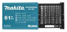 Sukimo antgalių komplektas MAKITA , 61 vnt.(5.5; 6.5; PH1; PH2; PH3; PZ0; PZ1; PZ2, PZ3, T10; T15; T