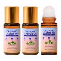 1/2/3 vnt. 50 ml ekologiško ricinų aliejaus su rožinio kvarco voleliu kelioninis maitinantis drėkinamasis 1,7 fl oz grynas ypač tyras rutulinis ricinų aliejus 3pcs orange