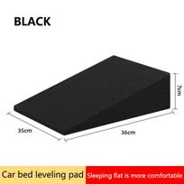Visasezoninė automobilio sėdynės pagalvėlė - Kempine užpildyta, išlyginanti automobilio galines sėdynes, tinkama miego kilimėliams COTTON&Four Seasons black