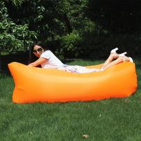 Air Couch Lounger Sofa Camping Sleeping Pad Inflatable Mat Waterproof Mattress Pool Beach Chair Outdoor Suitable For Backpacking Picnics Decor One Seat oranžinė