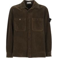 Stone Island Solid Color Pocket Single-Breasted Long Sleeve Shirt Men shirts K2S151200012S0212-V0054 L black