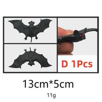 Simulation Bat Tpr Plush Rubber Halloween Prank Animal Model Scary Pendant Rubber Bat Venue Decoration Props April Fool'S Toys black